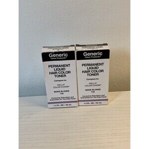 2X Generic Value Products T35 Beige Blonde Perm Liquid Hair Color Toner Wella